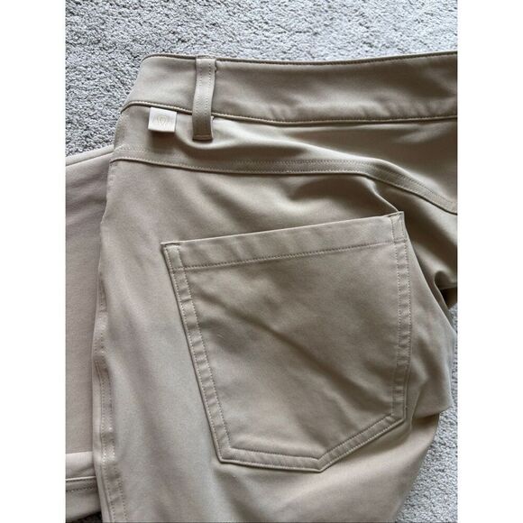 NWOT LULULEMON classic fit 5 pocket pant khaki, $128 Sz 33 E50 - Picture 6 of 7